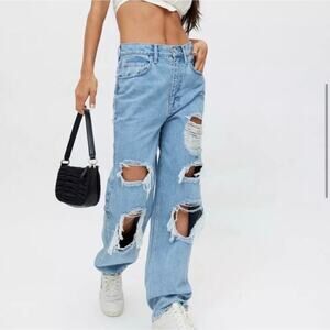 BDG High Rise Distressed Baggy Jeans Women's Size 28